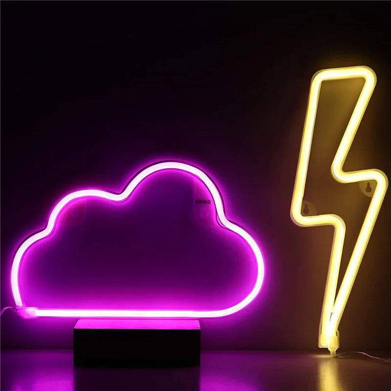 لافتات ليلية معلقة بإضاءة نيون LED